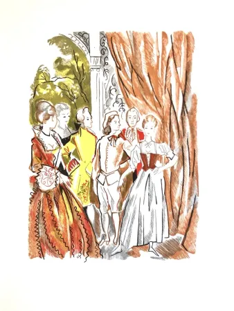 Grabado En Madera Grau Sala - Théâtre de Marivaux