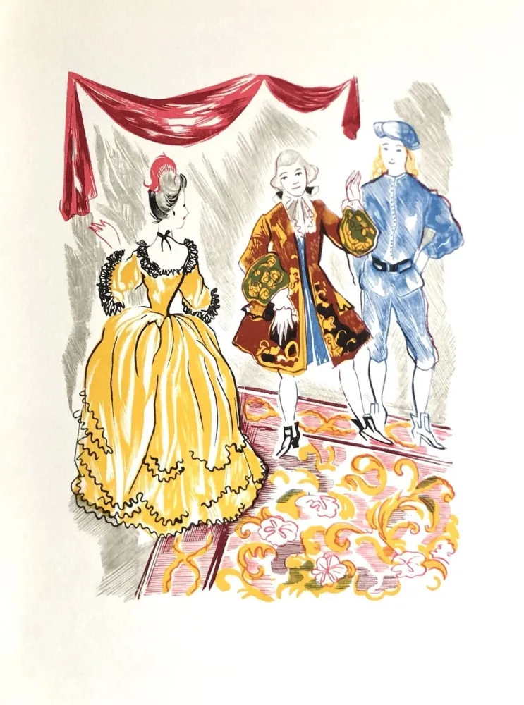 Grabado En Madera Grau Sala - Théâtre de Marivaux