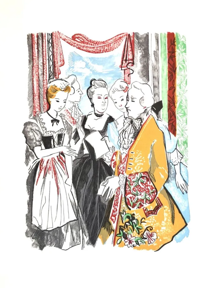 Grabado En Madera Grau Sala - Théâtre de Marivaux