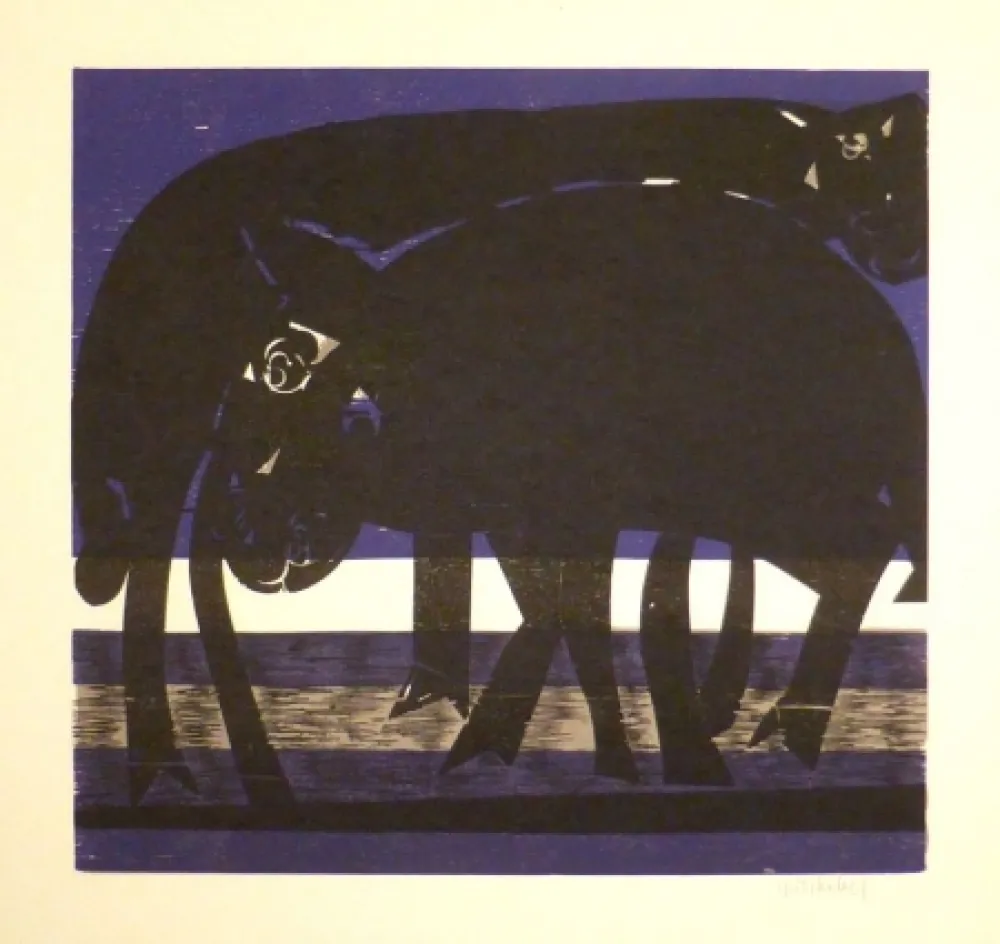 Grabado En Madera Grieshaber - Tiefebene