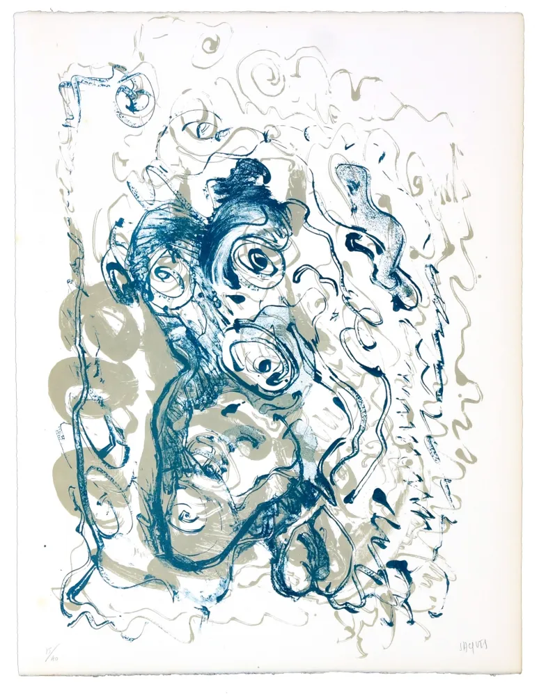 Litografía Grinberg - Le changement bave d'escargot 