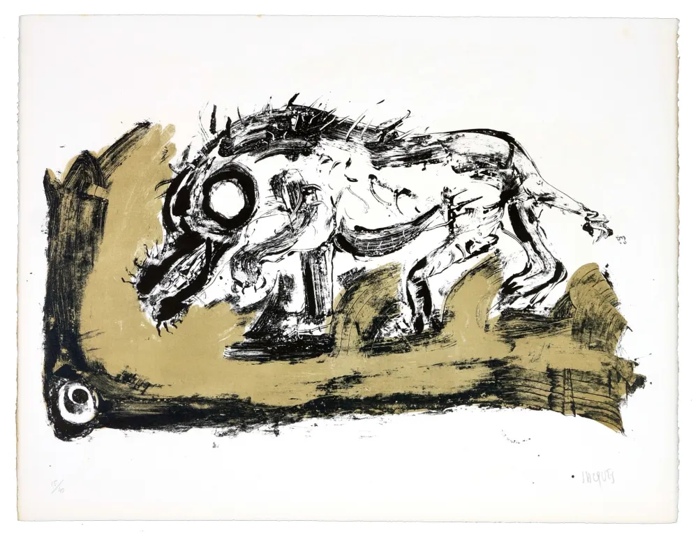 Litografía Grinberg - Le changement en Cain (Caïnabel)