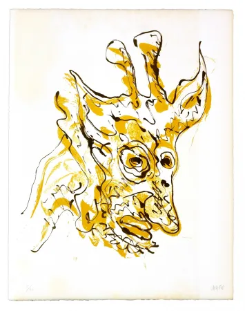 Litografía Grinberg - Le changement en girafe