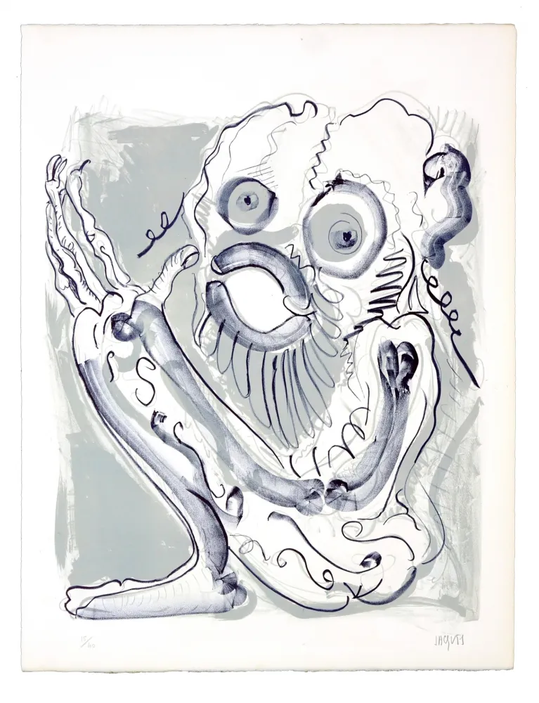 Litografía Grinberg -  Le changement en petit prophète