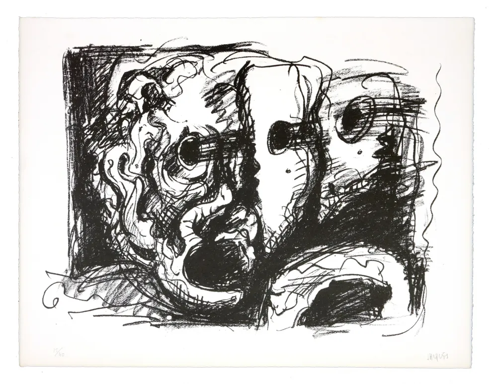 Litografía Grinberg - Le changement en tragédie (schizophrénie grecque)