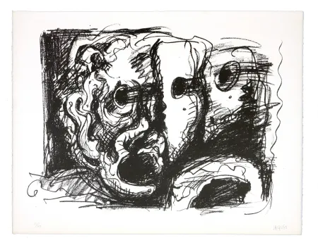 Litografía Grinberg - Le changement en tragédie (schizophrénie grecque)