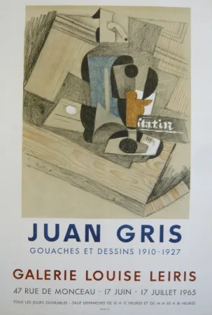 Cartel Gris  - Affiche exposition  galerie Louise Leiris