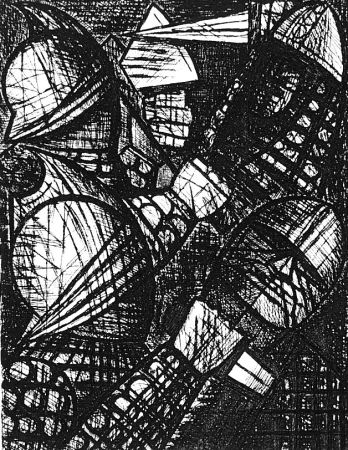 Aguafuerte Gromaire - Le combat