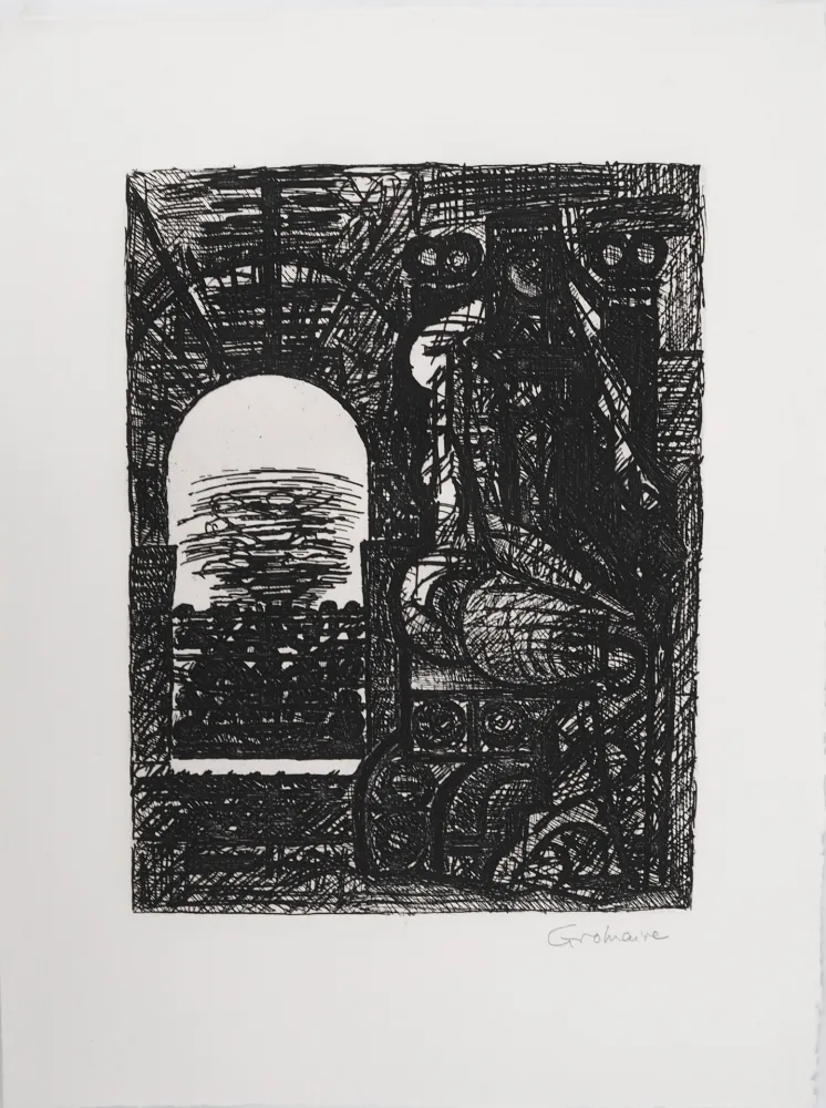 Aguafuerte Gromaire -  Macbeth: Lady Macbeth