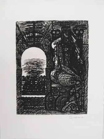 Aguafuerte Gromaire -  Macbeth: Lady Macbeth