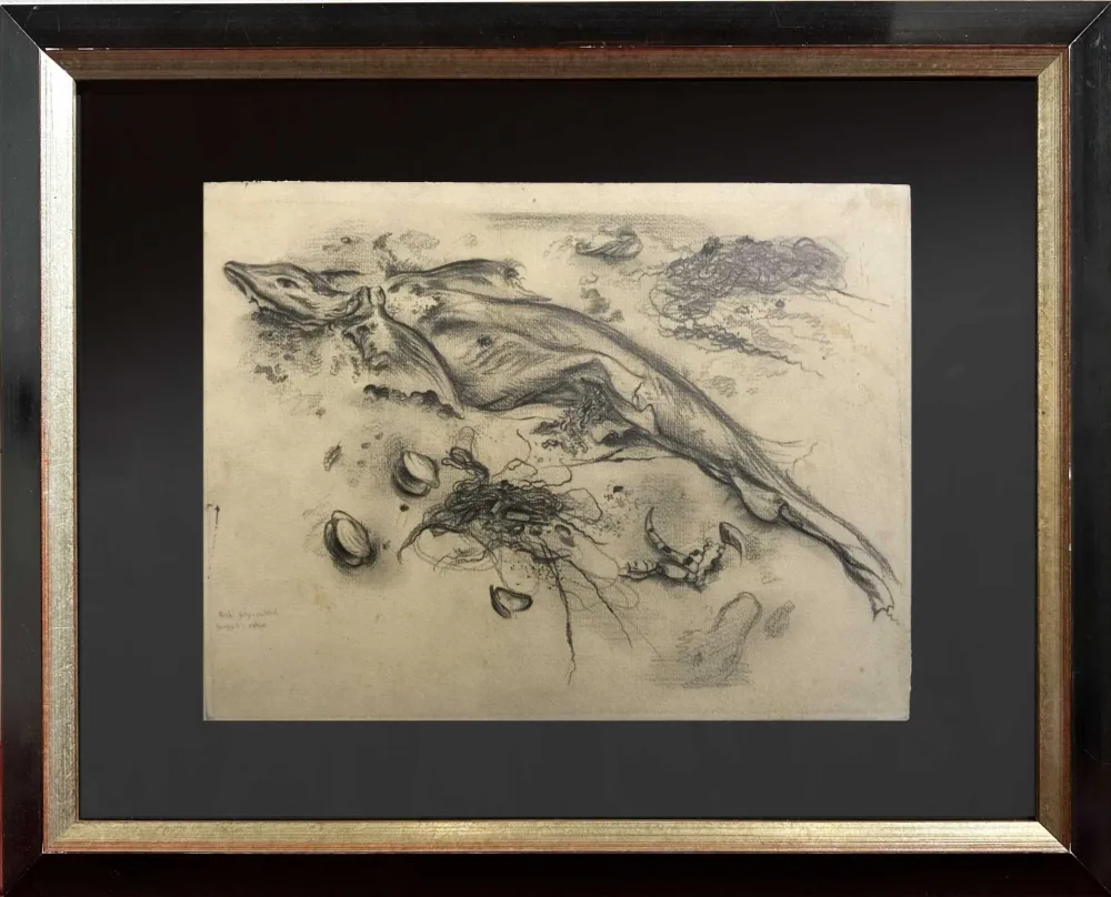 Sin Técnico Grosz - STRANDGUT Original pencil drawing on paper