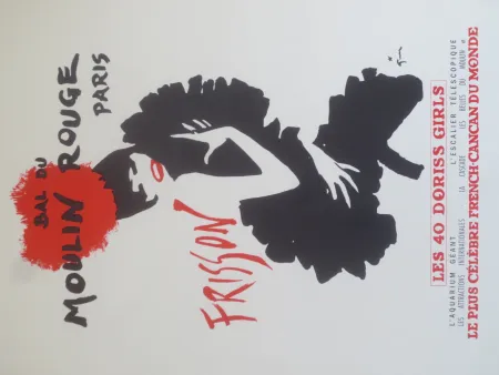 Litografía Gruau - Frisson