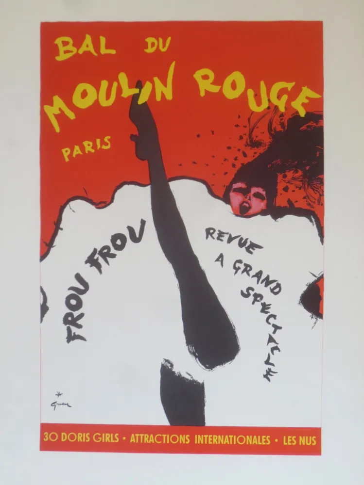 Litografía Gruau - Frou frou