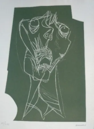 Grabado Guayasamin - El grito 1 variante