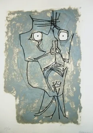 Grabado Guayasamin - El grito 2