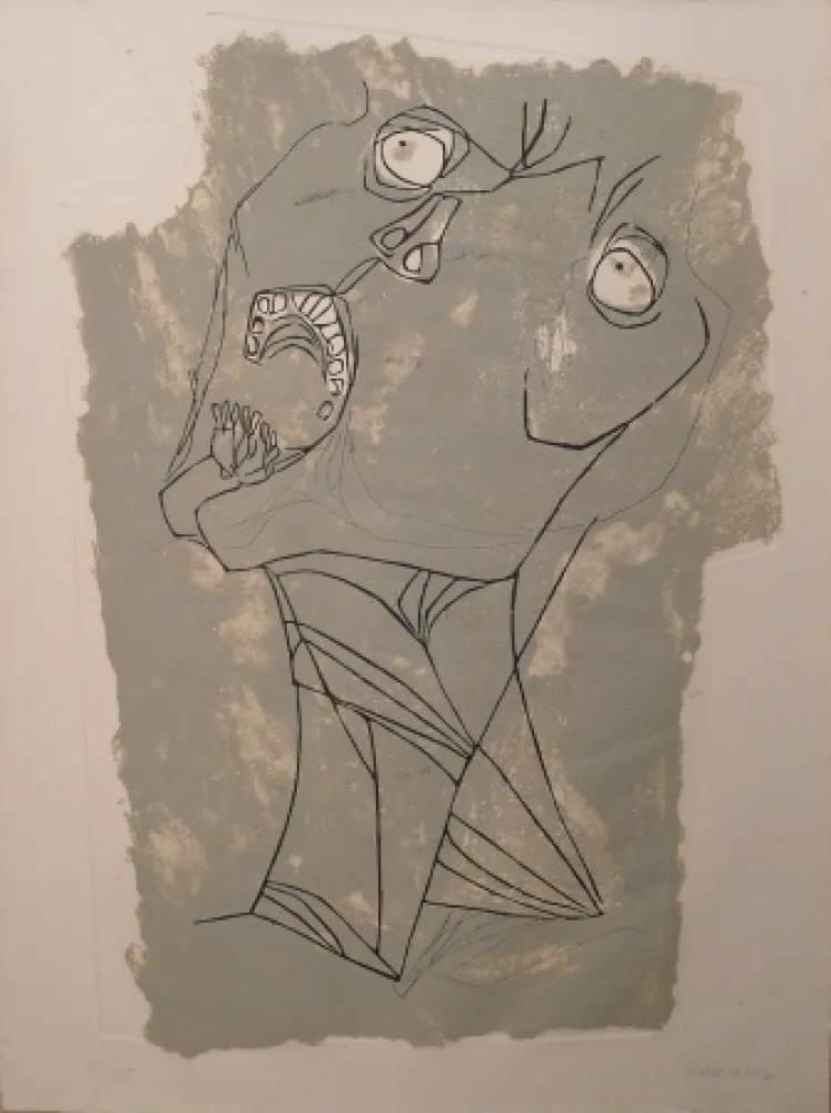 Aguafuerte Guayasamin - El Grito I