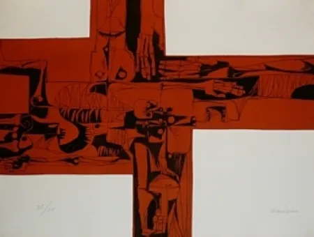 Grabado Guayasamin - Lidice 2