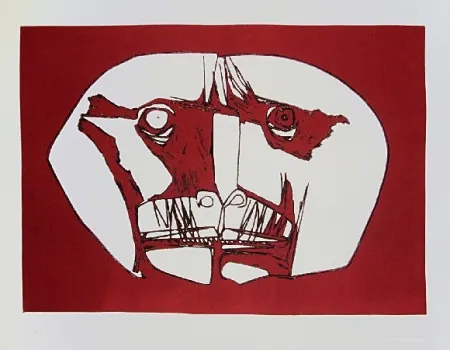 Grabado Guayasamin - Mascara 2