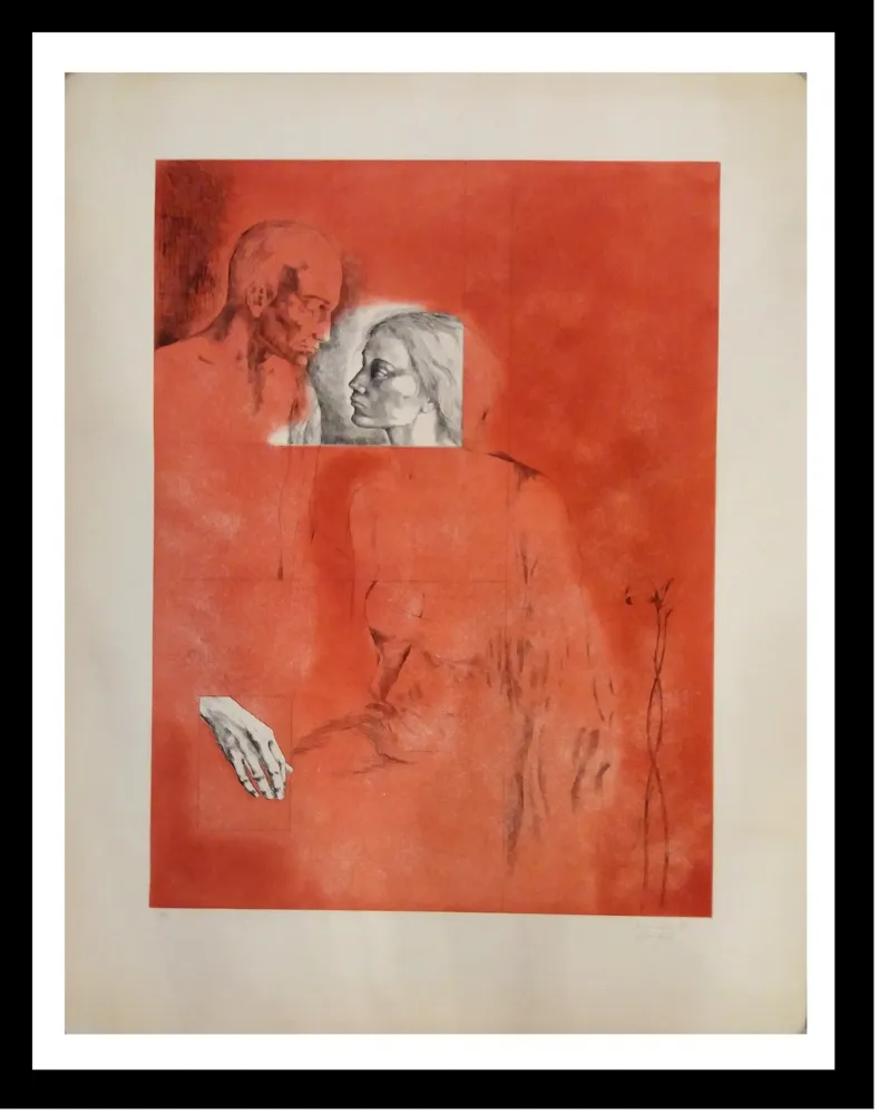 Grabado Gudiol - Retrato