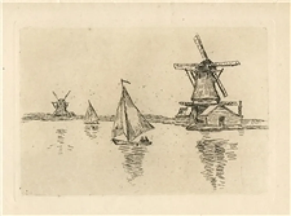 Grabado Guillaumin - En Hollande