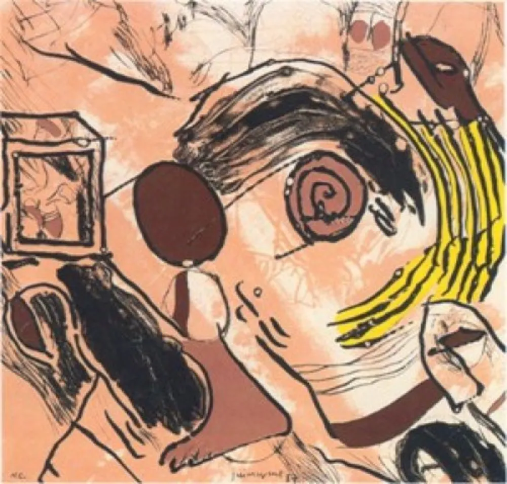 Múltiple Guinovart - A tu violencia granate, sordomudos en la penumbra.