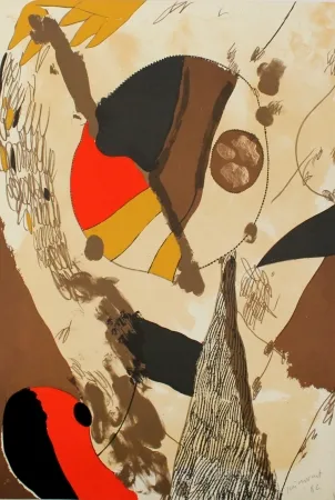 Litografía Guinovart - Com a cap