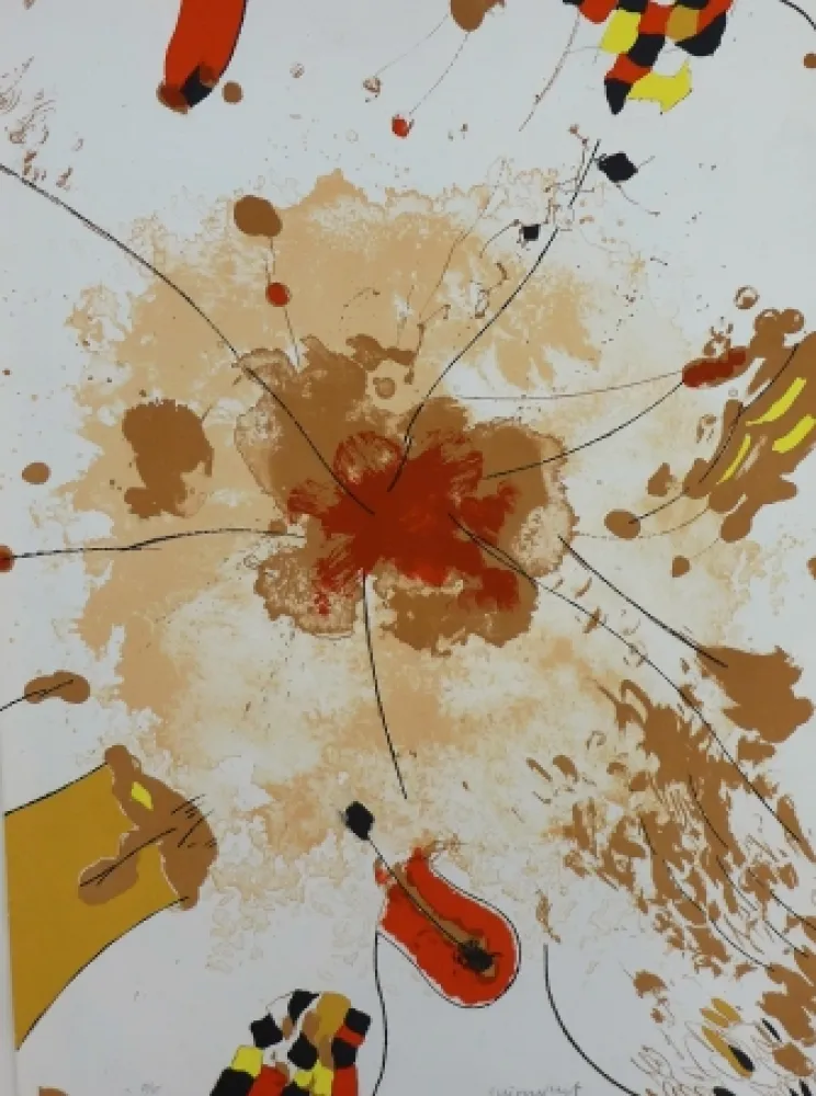 Litografía Guinovart - Com la roda