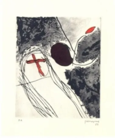 Grabado Guinovart - Creu terme