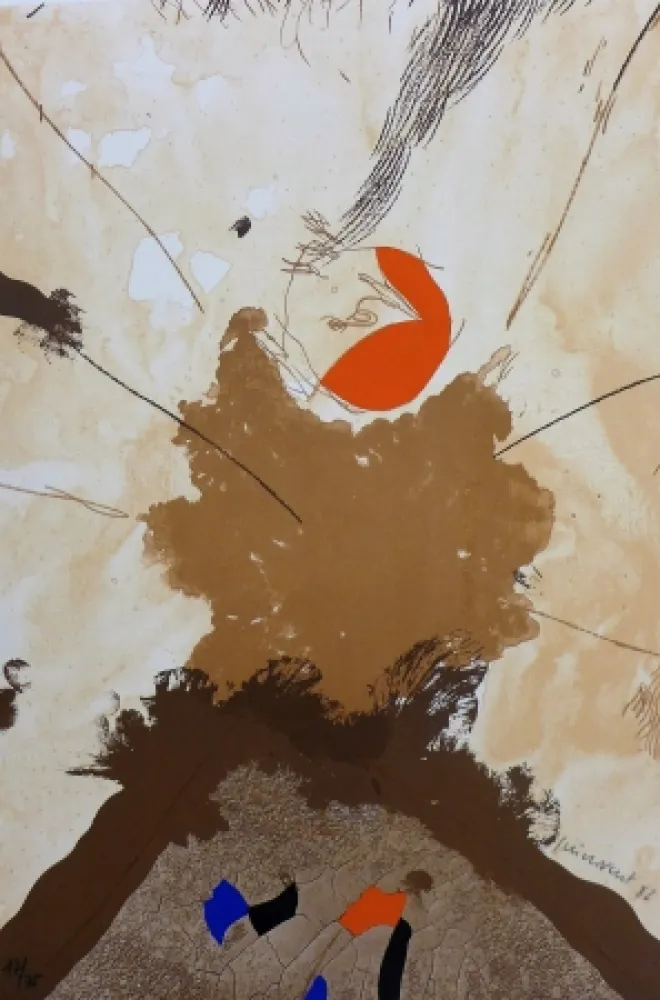 Litografía Guinovart - Esclat ocell