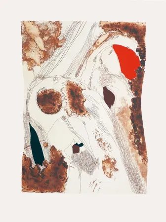 Grabado Guinovart - Fuga y siena