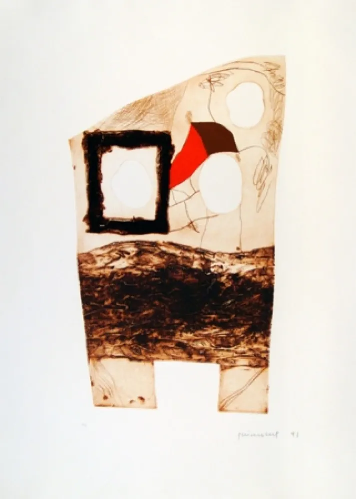 Aguafuerte Guinovart - Imatges i Terra IV