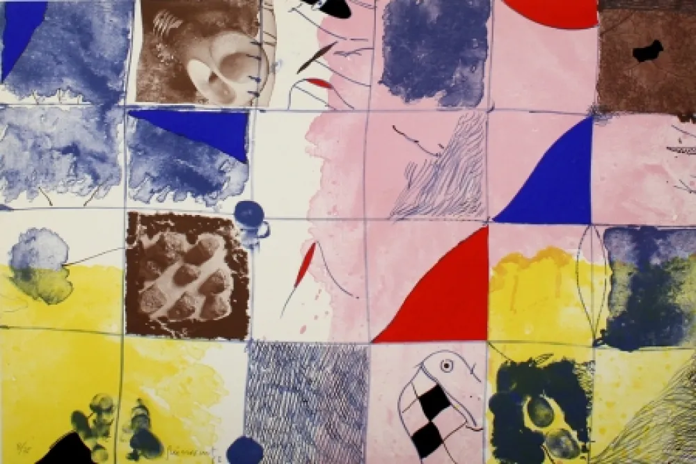 Litografía Guinovart - Joc a terra