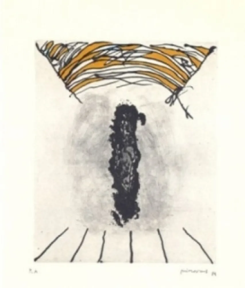 Grabado Guinovart - La cara fosca