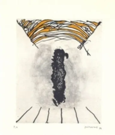 Grabado Guinovart - La cara fosca