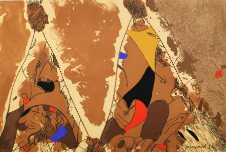 Litografía Guinovart - Les pires