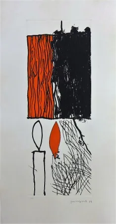 Grabado Guinovart - L'espelma