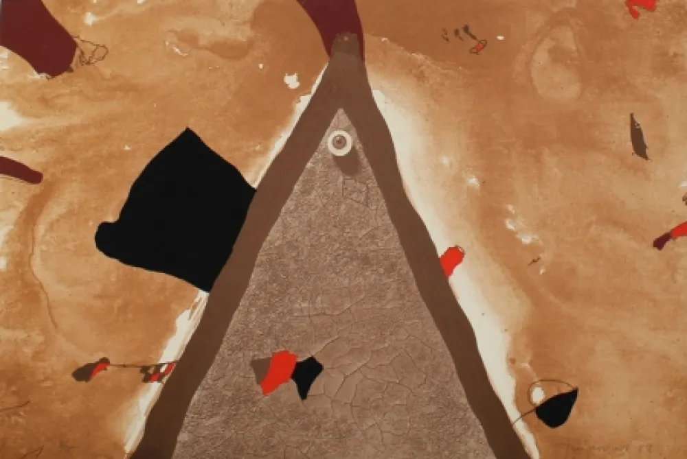 Litografía Guinovart - L'ull 1982