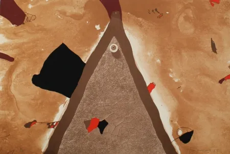 Litografía Guinovart - L'ull 1982