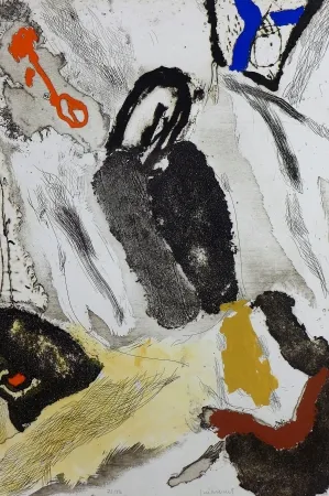 Grabado Guinovart - M'agafa la Terra 