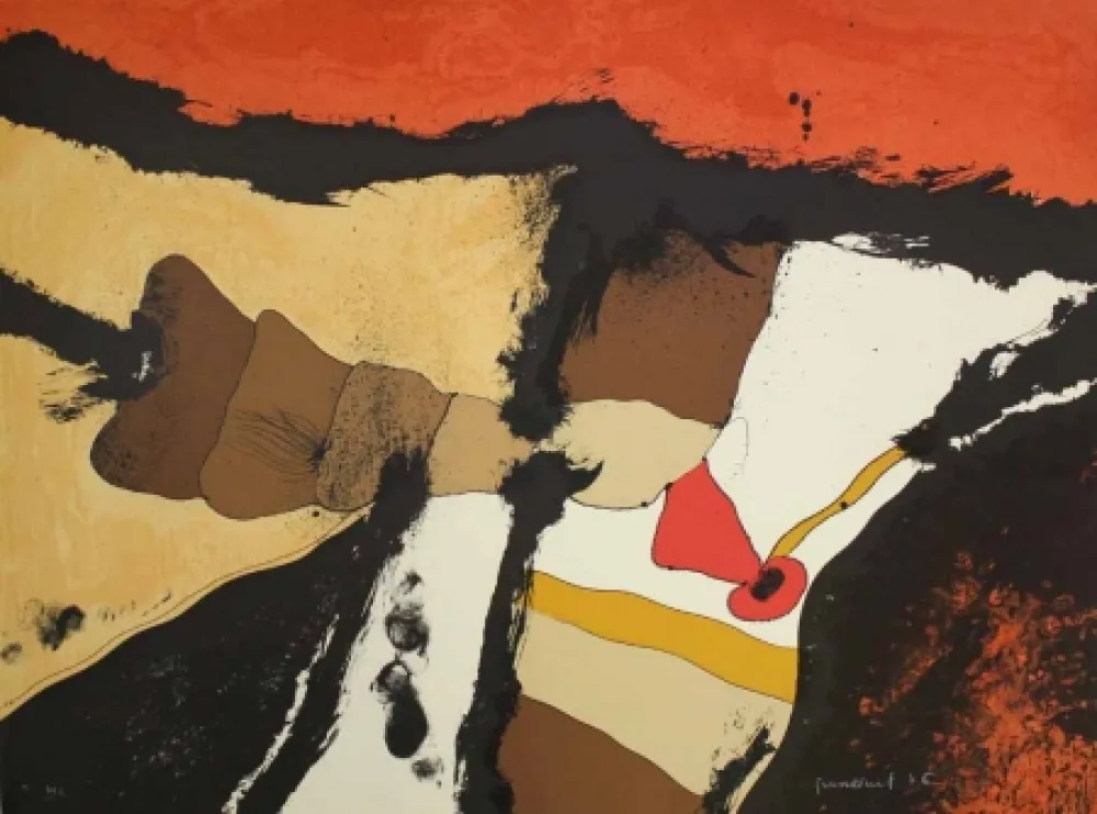 Litografía Guinovart - Pedres articulades