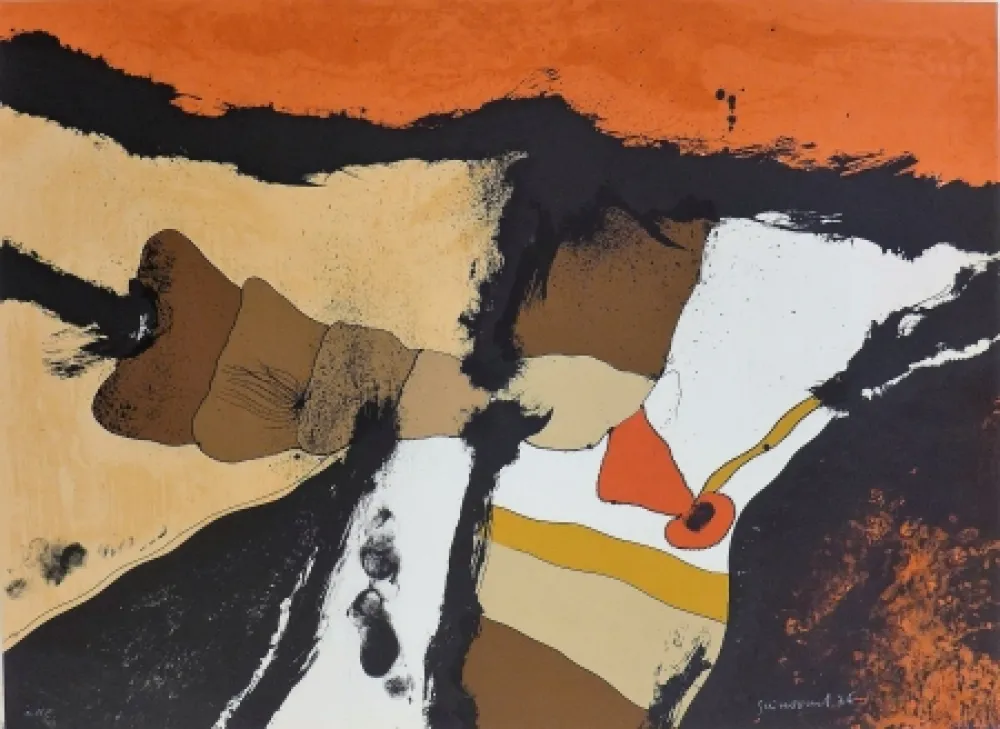 Litografía Guinovart - Pedres articulades