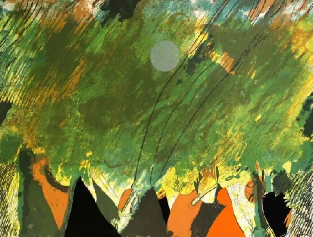 Litografía Guinovart - Petit cercle