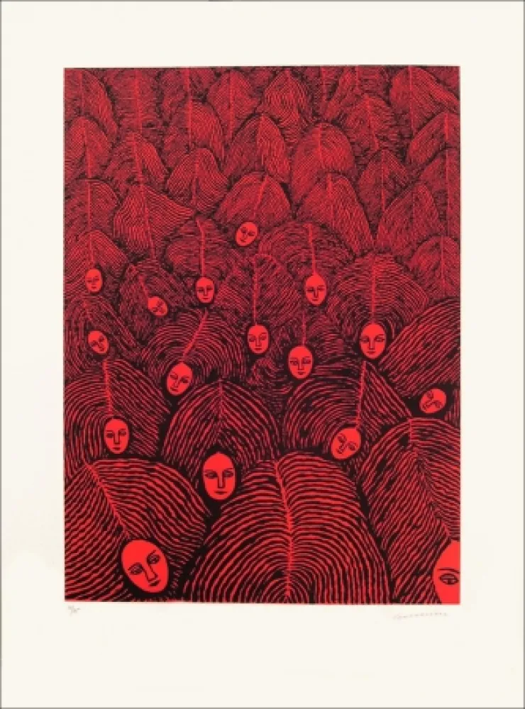 Litografía Gurbuz - Femme III