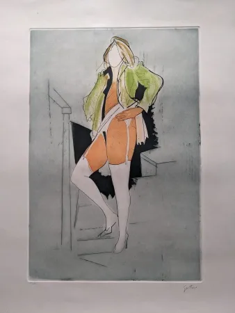 Aguafuerte Y Aguatinta Guttuso - Calze Bianche / White Socks