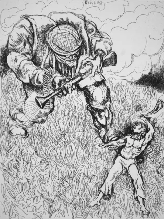 Aguafuerte Guttuso - David 1968