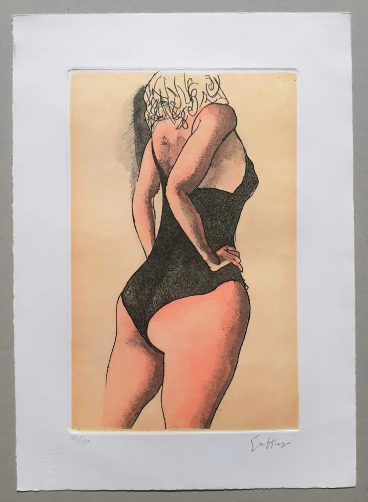 Aguafuerte Y Aguatinta Guttuso - Donna di schiena