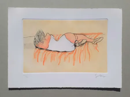 Aguafuerte Y Aguatinta Guttuso - Modella distesa