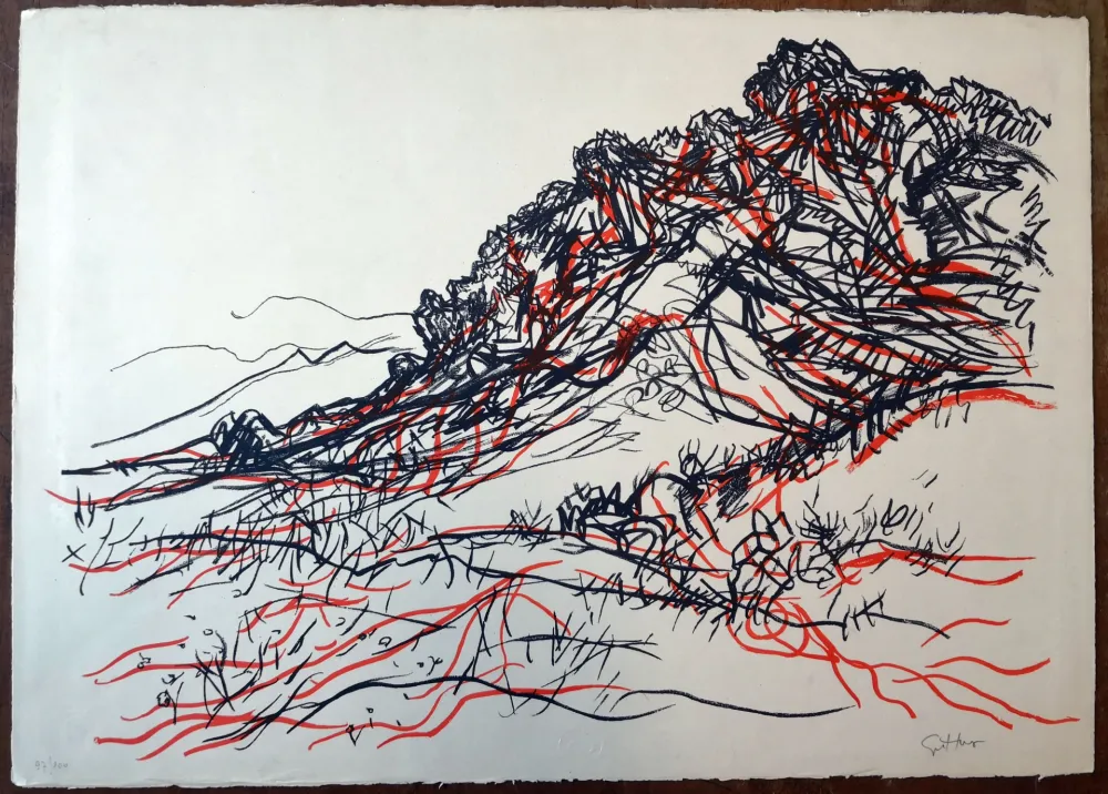 Litografía Guttuso - Portella delle Ginestre