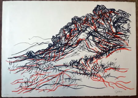 Litografía Guttuso - Portella delle Ginestre