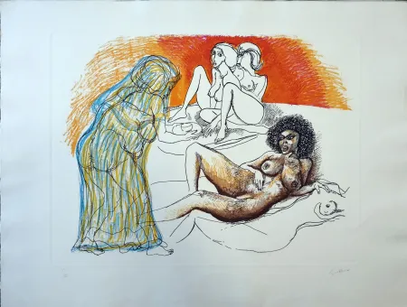 Aguafuerte Guttuso - Zefis a Usbek